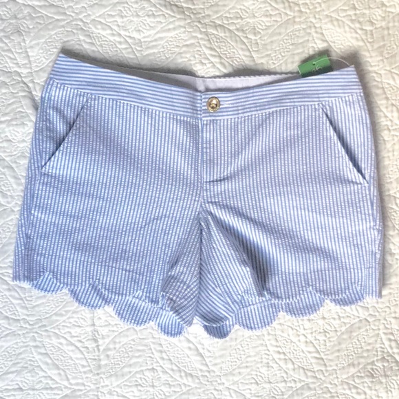 Lilly Pulitzer Buttercup Short Blue Seersucker - Picture 4 of 5